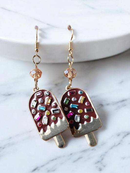 Bejeweled Fudge Popsicle Dangles