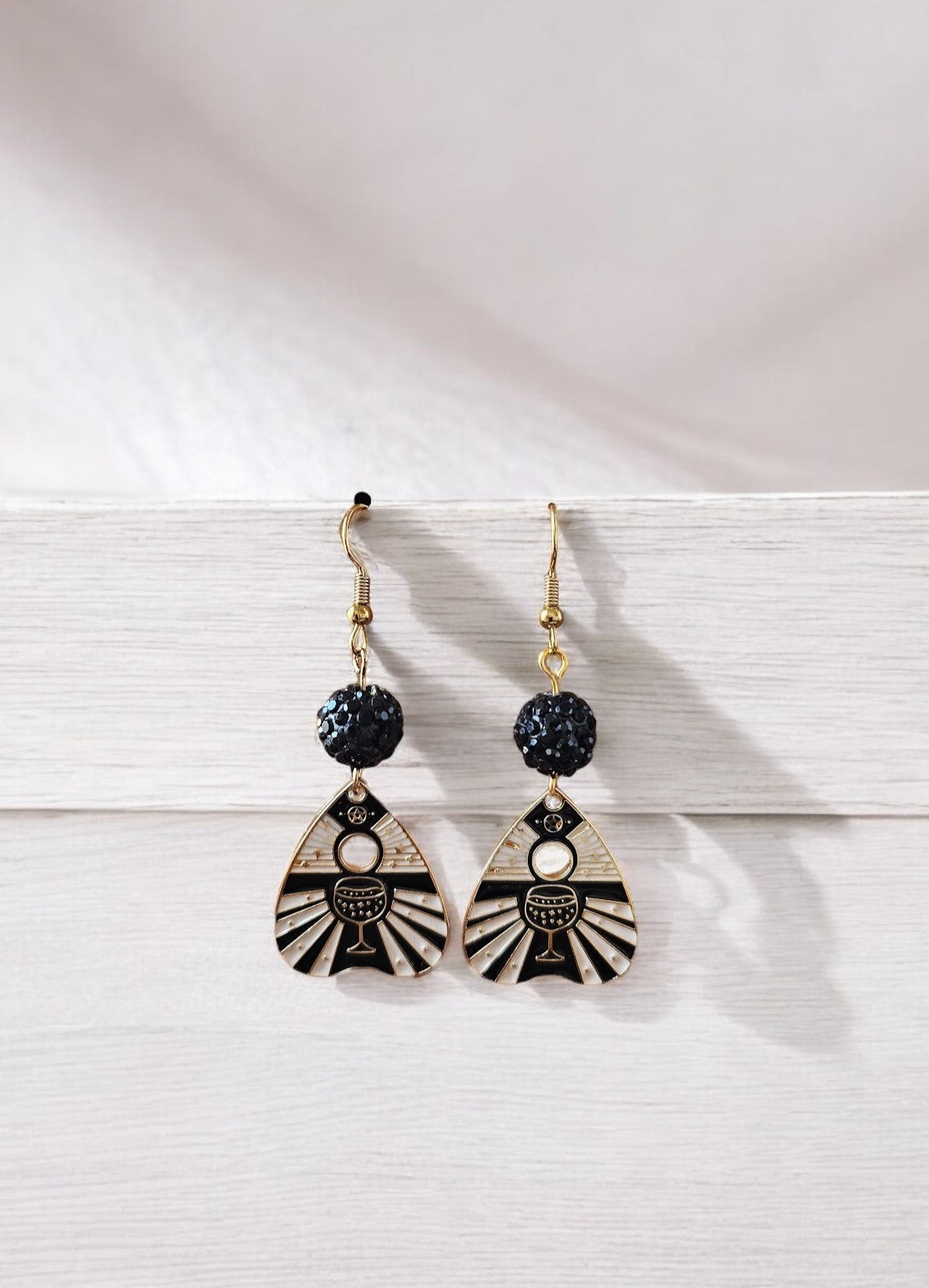 Mystic Thirsty Ghoul Planchette Earrings With Silhouette Dangle Pendant Jewelry For Gothic Fashion