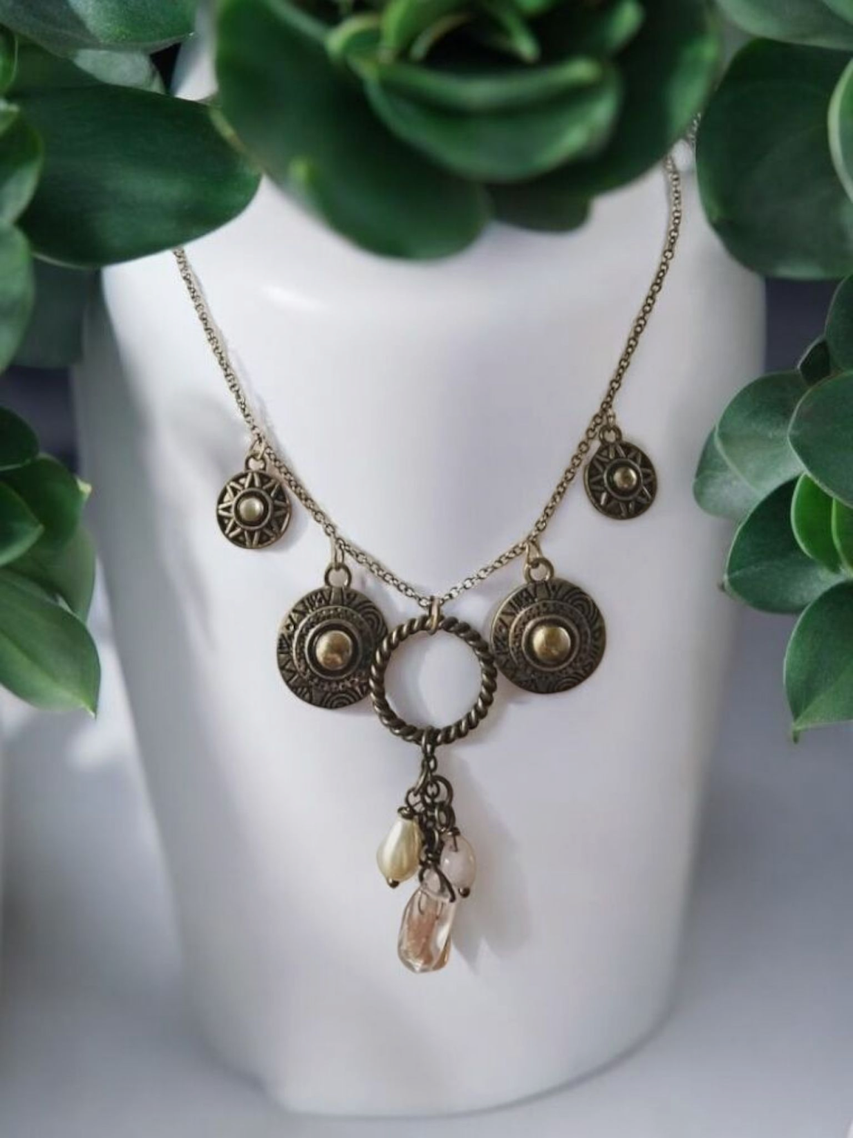 Bronze Charm Necklace