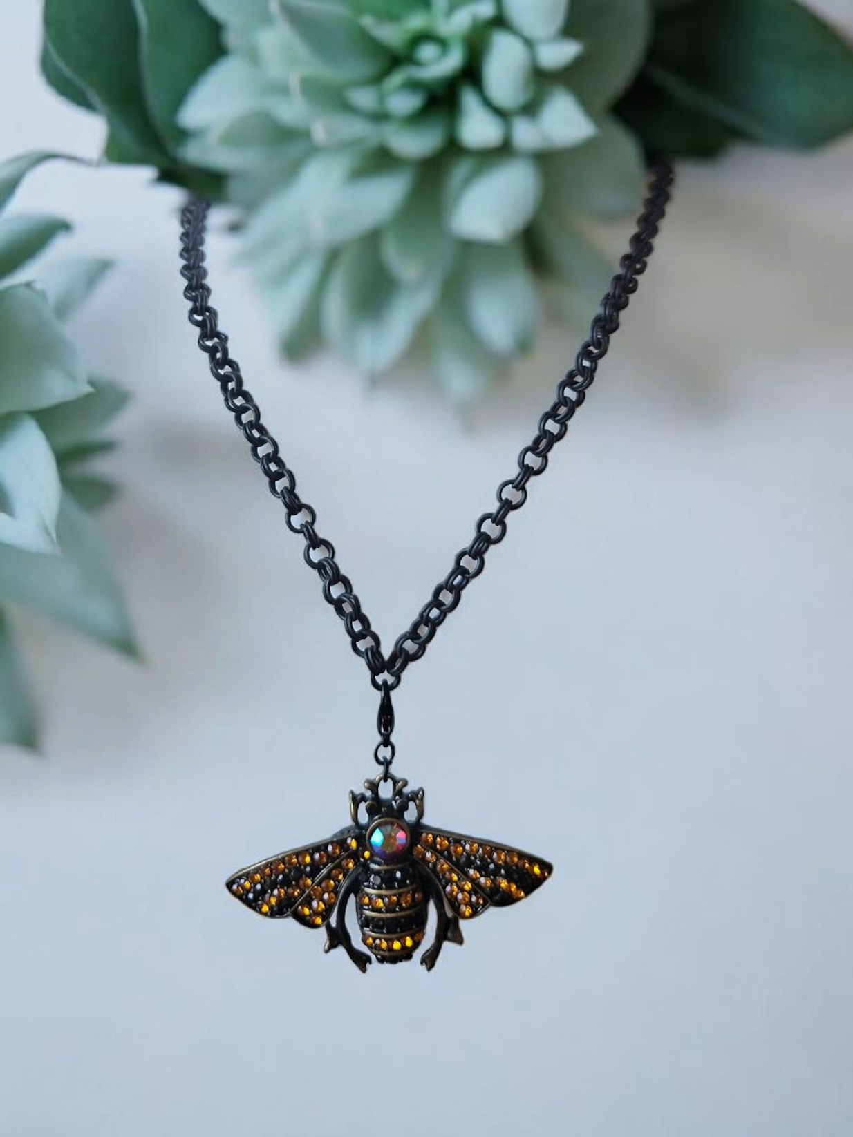 Creepy Crawly Bee Necklace