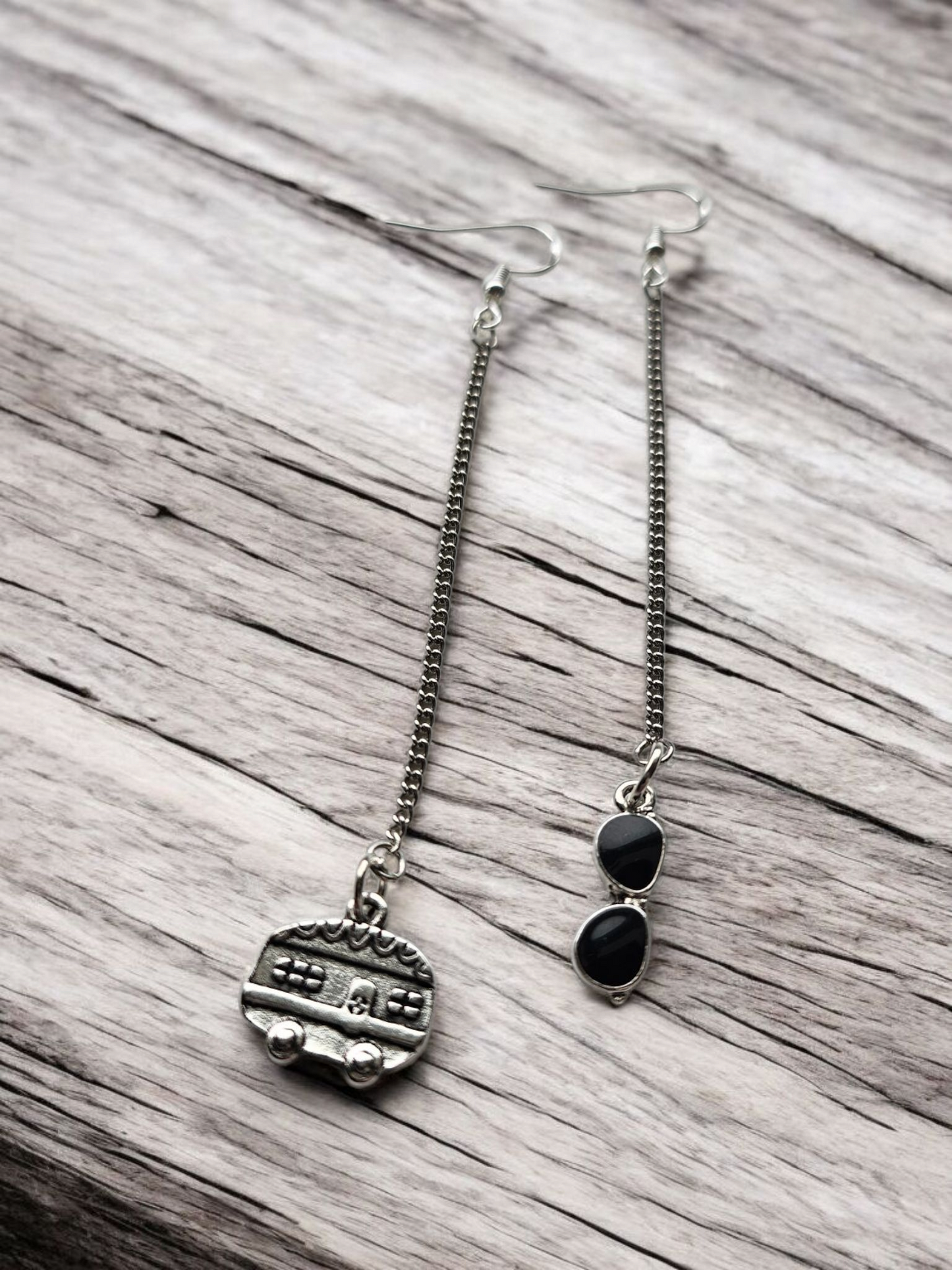 Van Life Drop Chain Charm Earrings