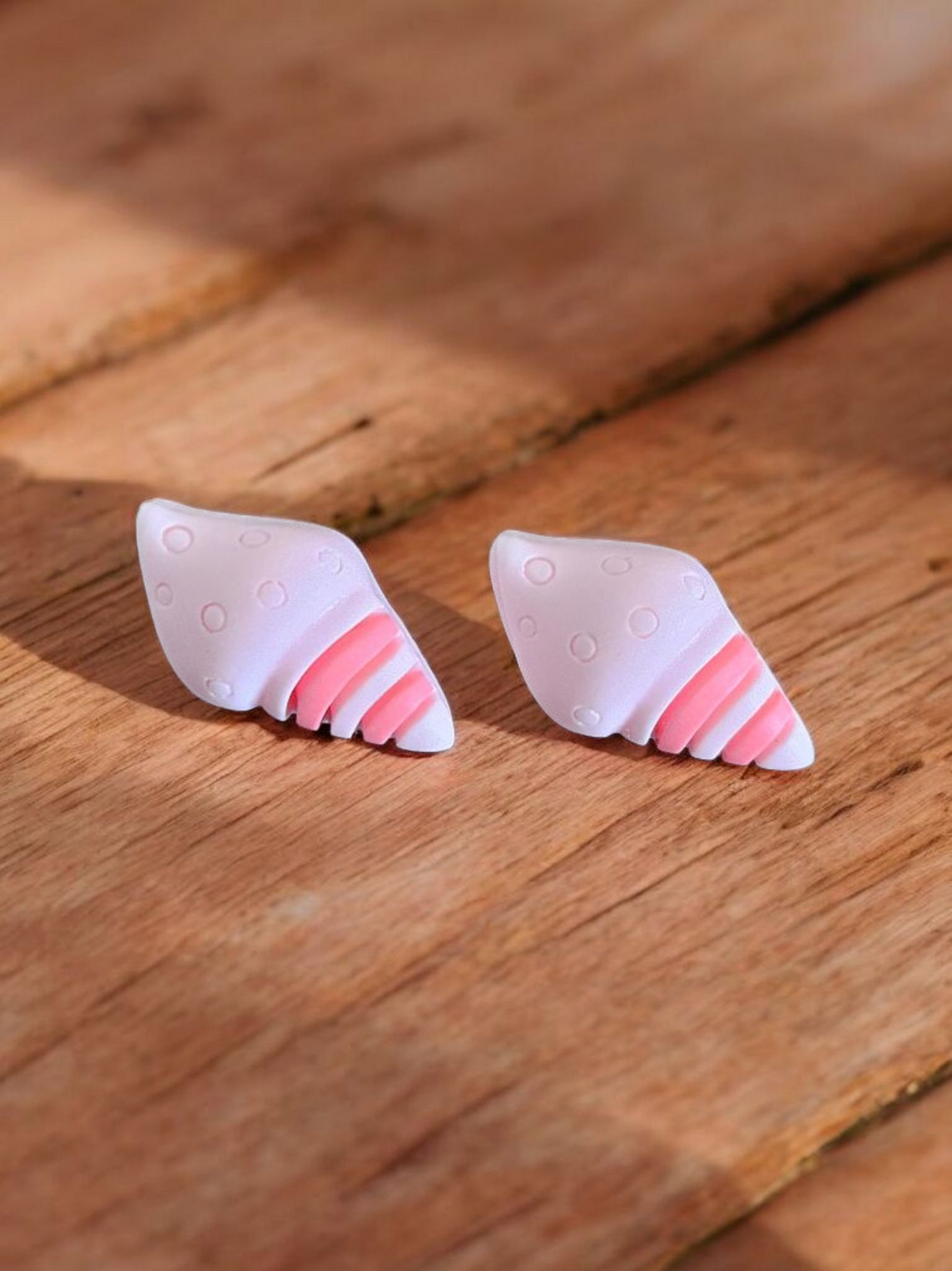 Pink Seashell Stud Earrings