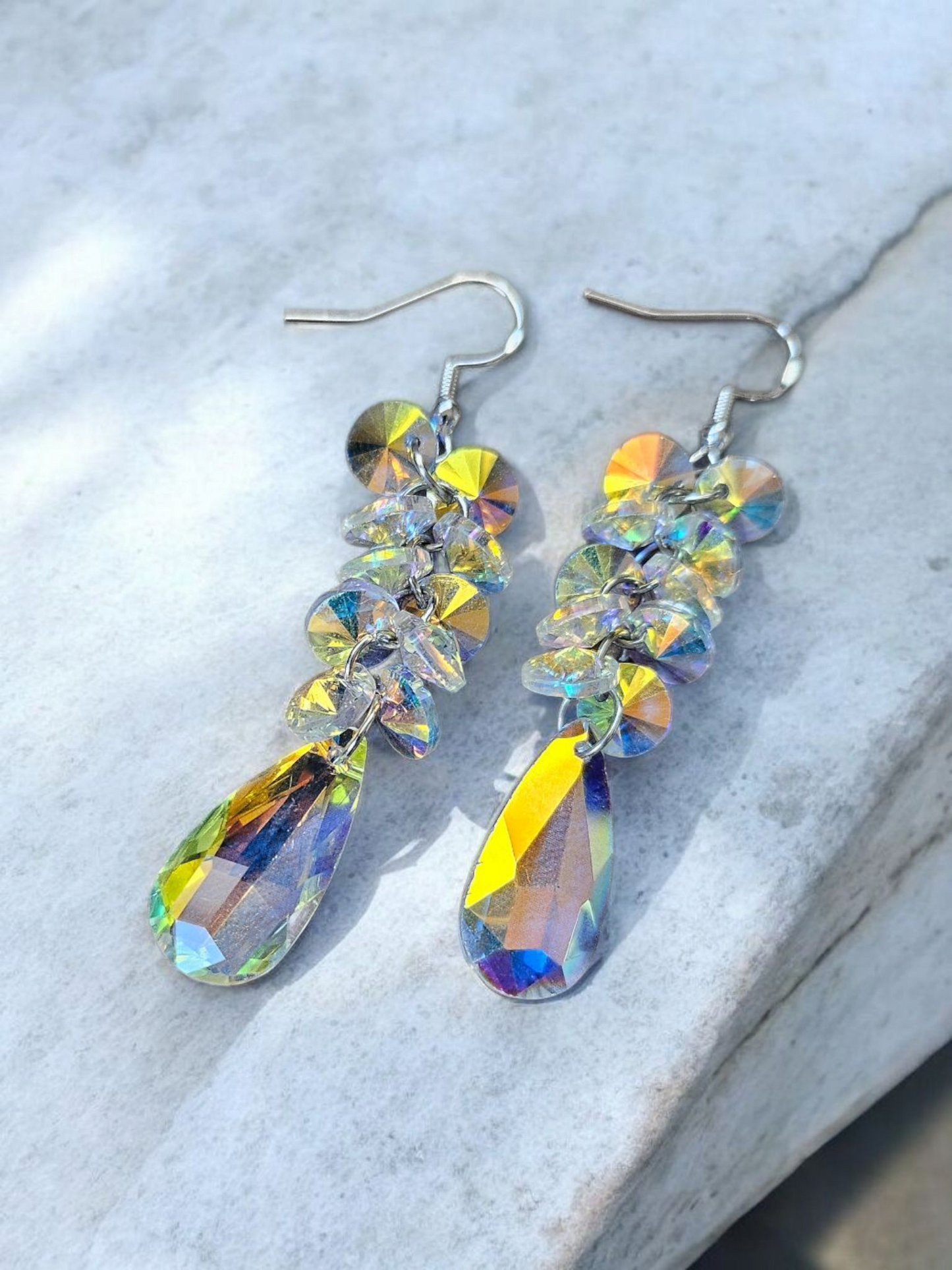 Chandelier Shimmer Sun Catcher Dangle Earrings