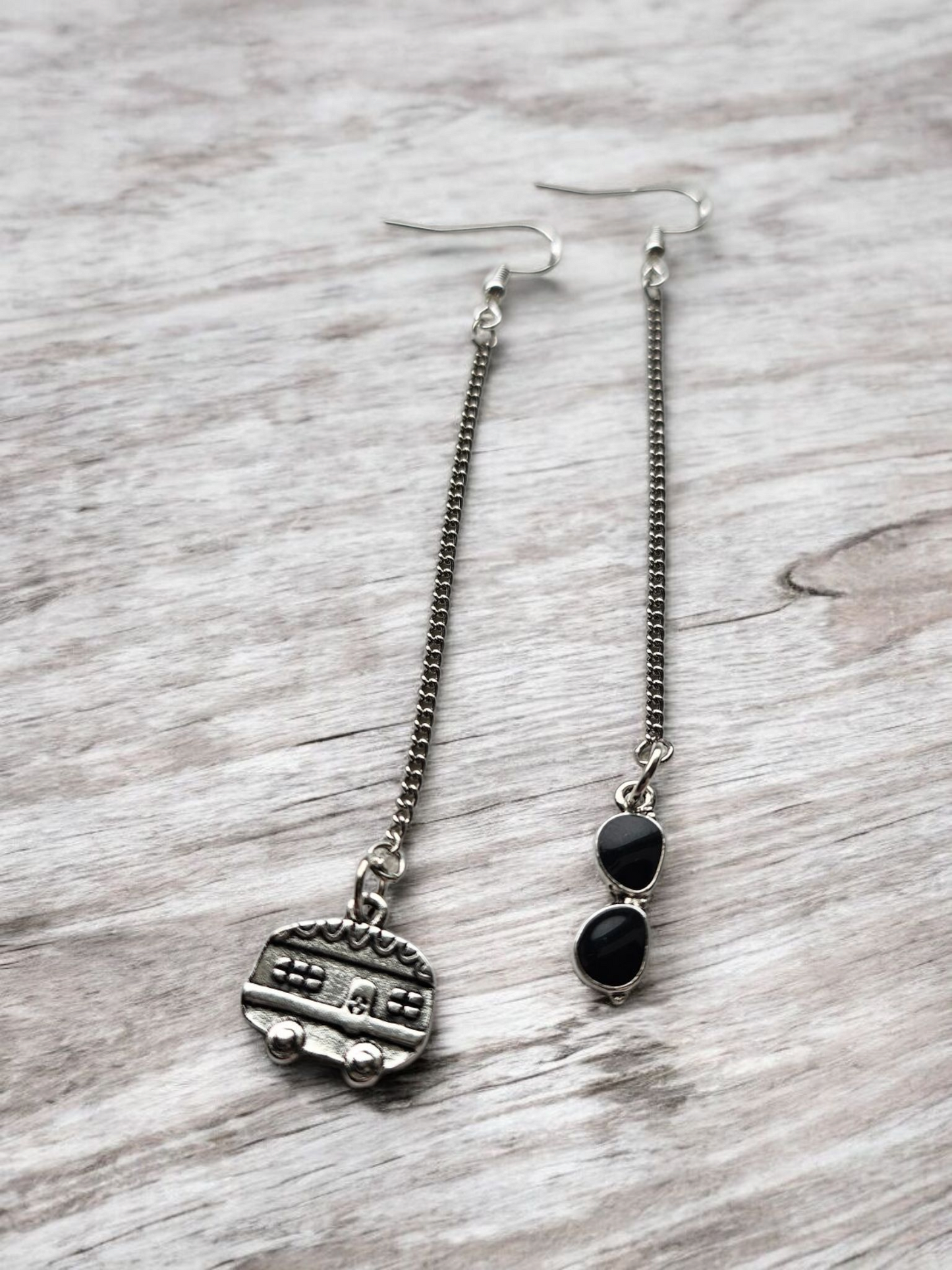 Van Life Drop Chain Charm Earrings