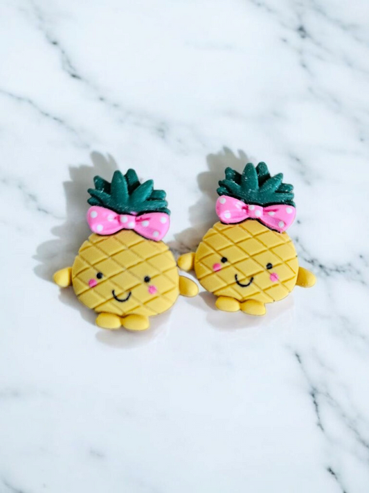 Smiling Pineapple Stud Earrings
