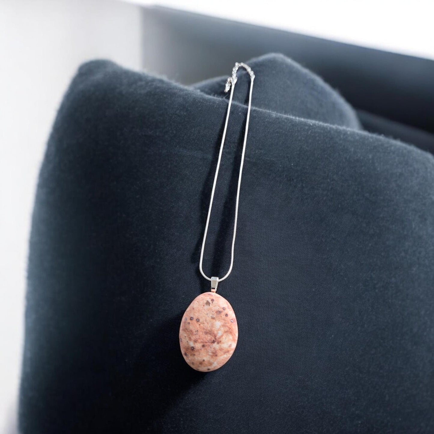 Miracle Stone on Silver Chain Necklace