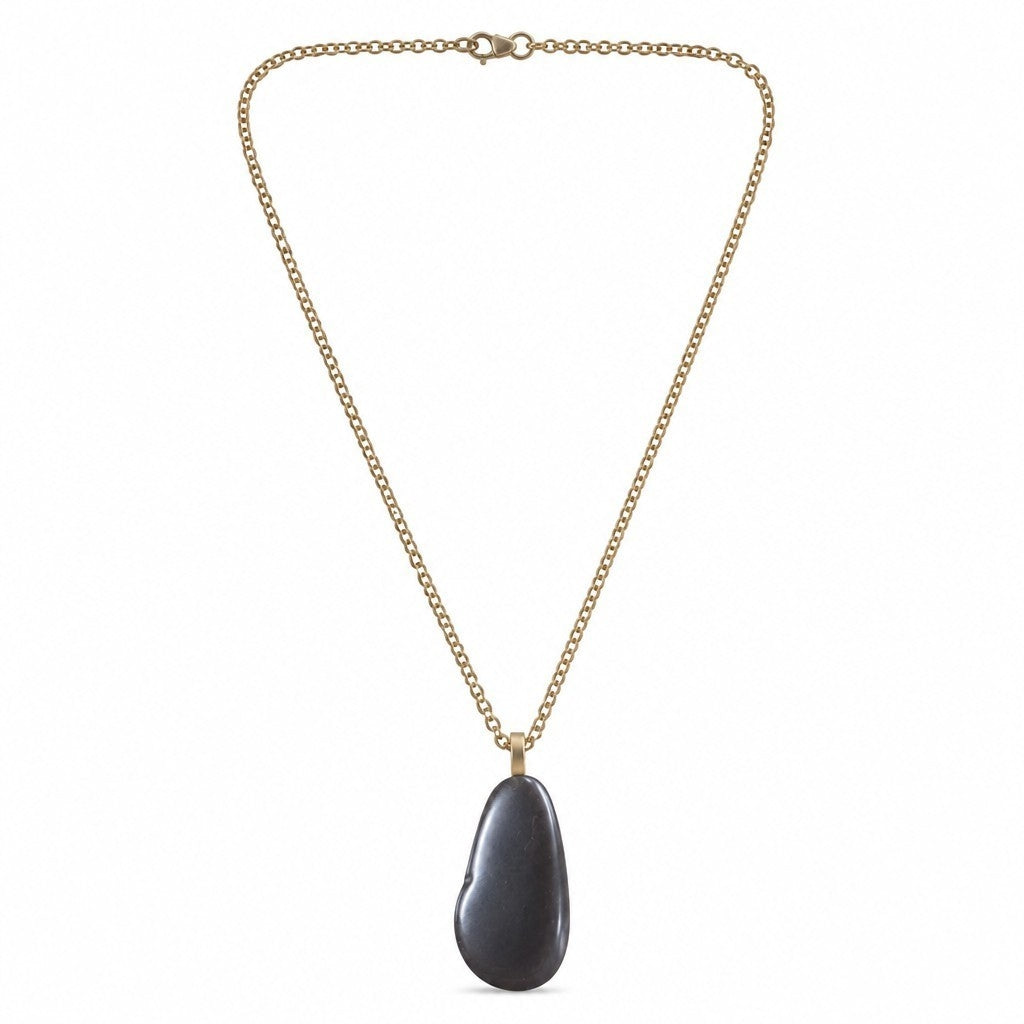 Apache's Tear Pendant on Brassy Necklace