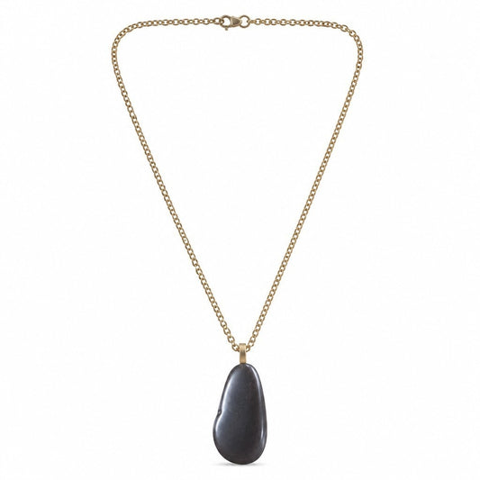 Apache's Tear Pendant on Brassy Necklace
