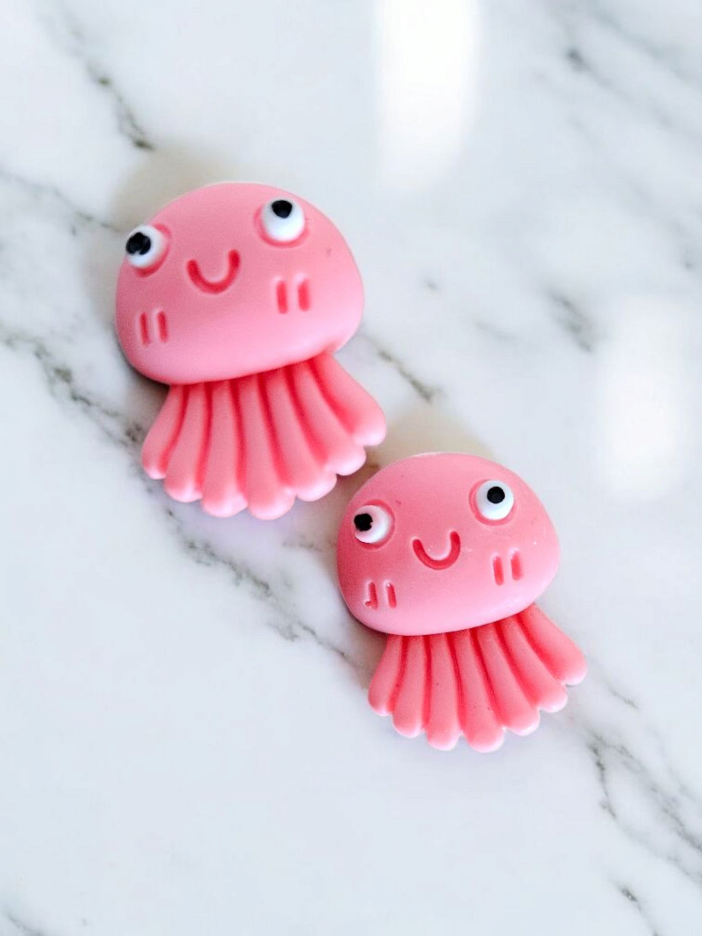 Pink Squid Stud Earrings