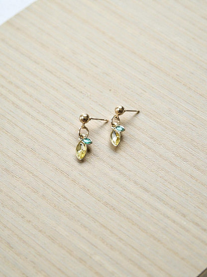 Fruit Jewels on Gold Post Earrings Dangle Stud Earrings