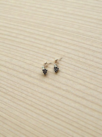 Fruit Jewels on Gold Post Earrings Dangle Stud Earrings