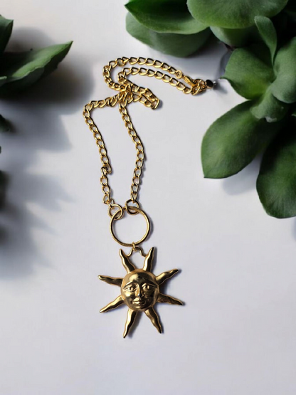 Golden Sun Rays Necklace