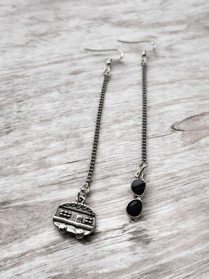 Van Life Drop Chain Charm Earrings