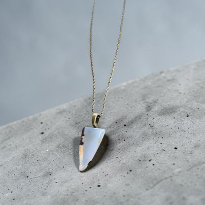 Montana Moss Agate Necklace on Brass Chain