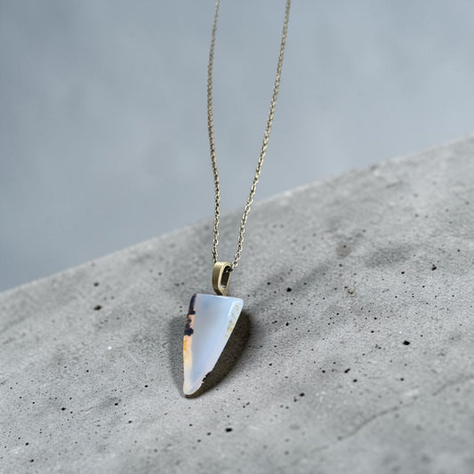 Montana Moss Agate Necklace on Brass Chain