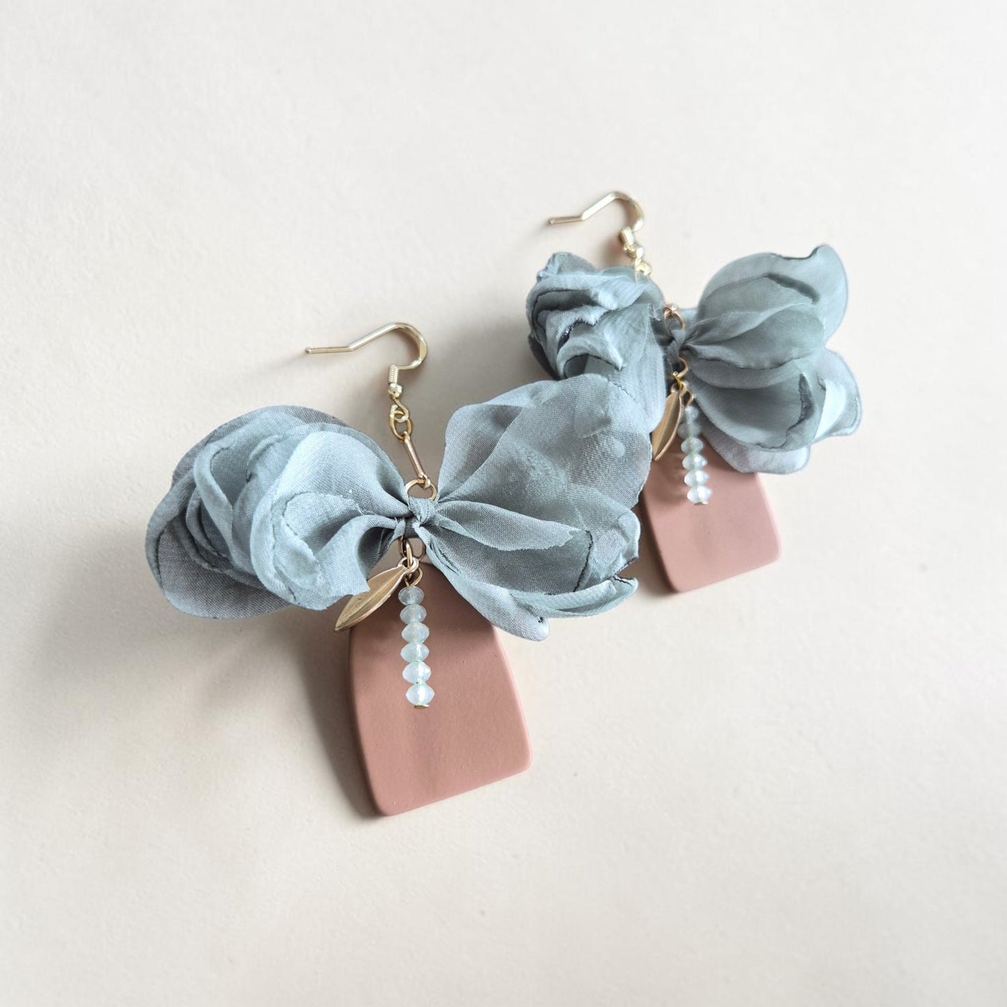 Abstract Upcycled Potted Plant Dangle Earrings