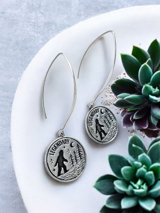 Legendary Sasquatch V-Hook Dangle Earrings