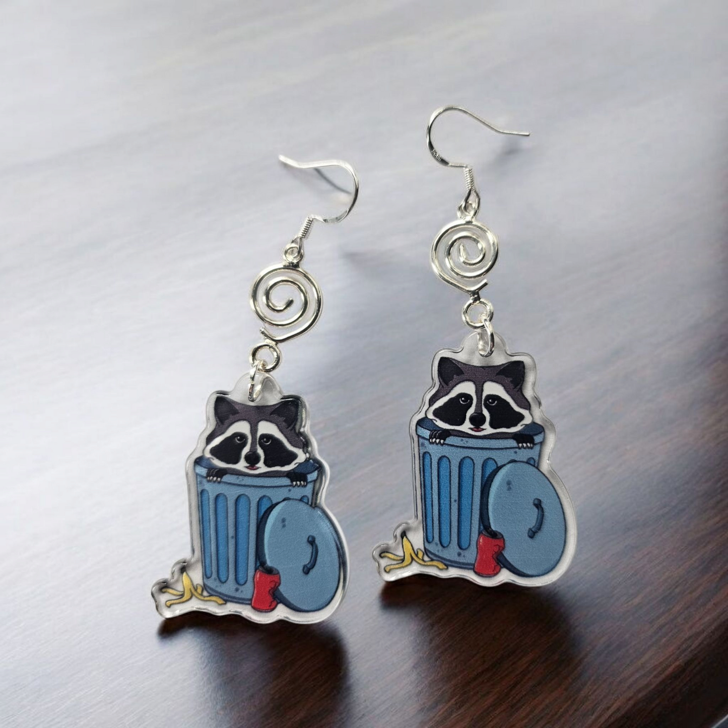 Trash Panda Dangle Earrings