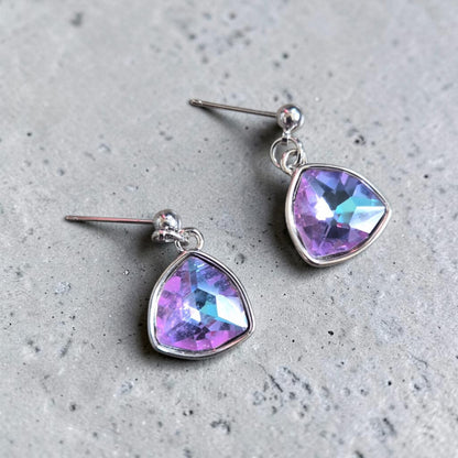 Colorful Blingy Gems on Stud Earrings