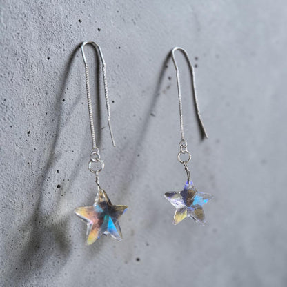Sun Catcher Stars on Threader Earrings