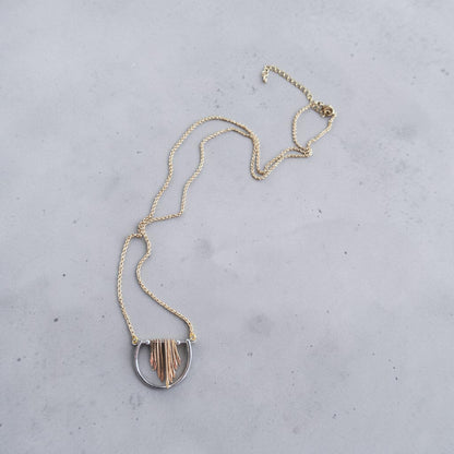 Upcycled Gold and Silver Tassels Necklace