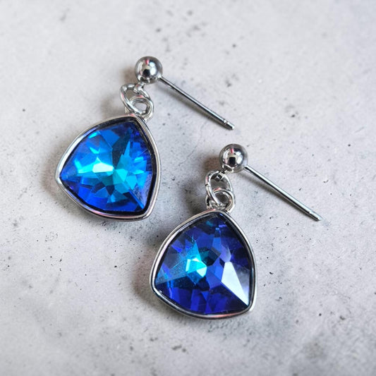 Colorful Blingy Gems on Stud Earrings