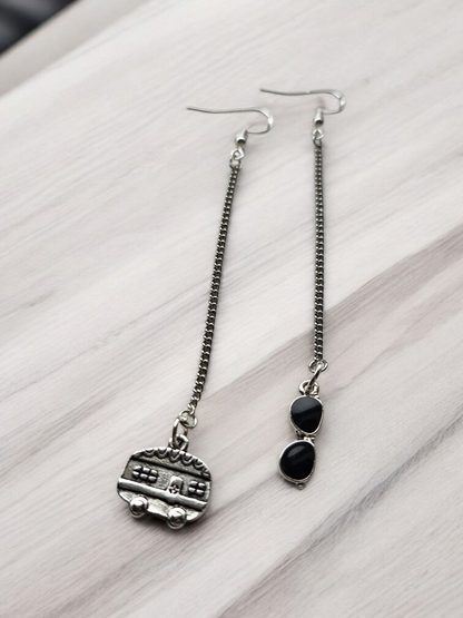 Van Life Drop Chain Charm Earrings