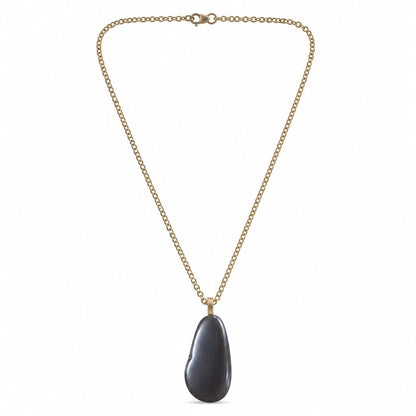 Apache's Tear Pendant on Brassy Necklace