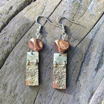 Copper Queen Upcycled Earrings