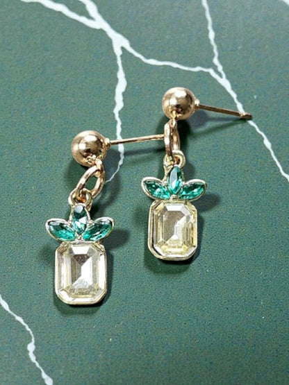 Fruit Jewels on Gold Post Earrings Dangle Stud Earrings